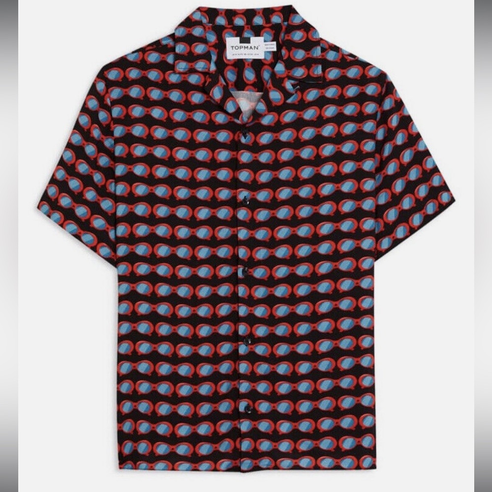 Topman Sunglasses Pattern Button Down - Picture 7 of 9